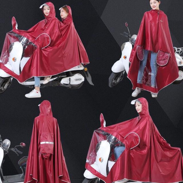 Áo Mưa Phản Quang//// Áo mưa đôi, áo mưa 2 đầu vải dù ép PVC chống nước chống rách có kính che mặt cao cấp