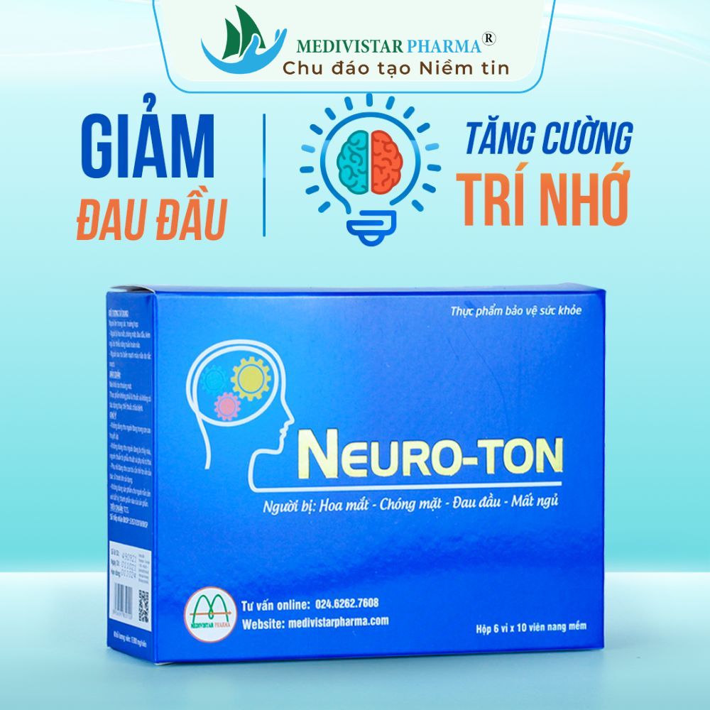 Bổ Não NEUROTON Dành Cho Người Già Hỗ Trợ Cải Thiện Mất Ngủ, Suy Giảm Trí Nhớ, Tăng Cường Tuần Hoàn Máu 60 Viên/Hộp