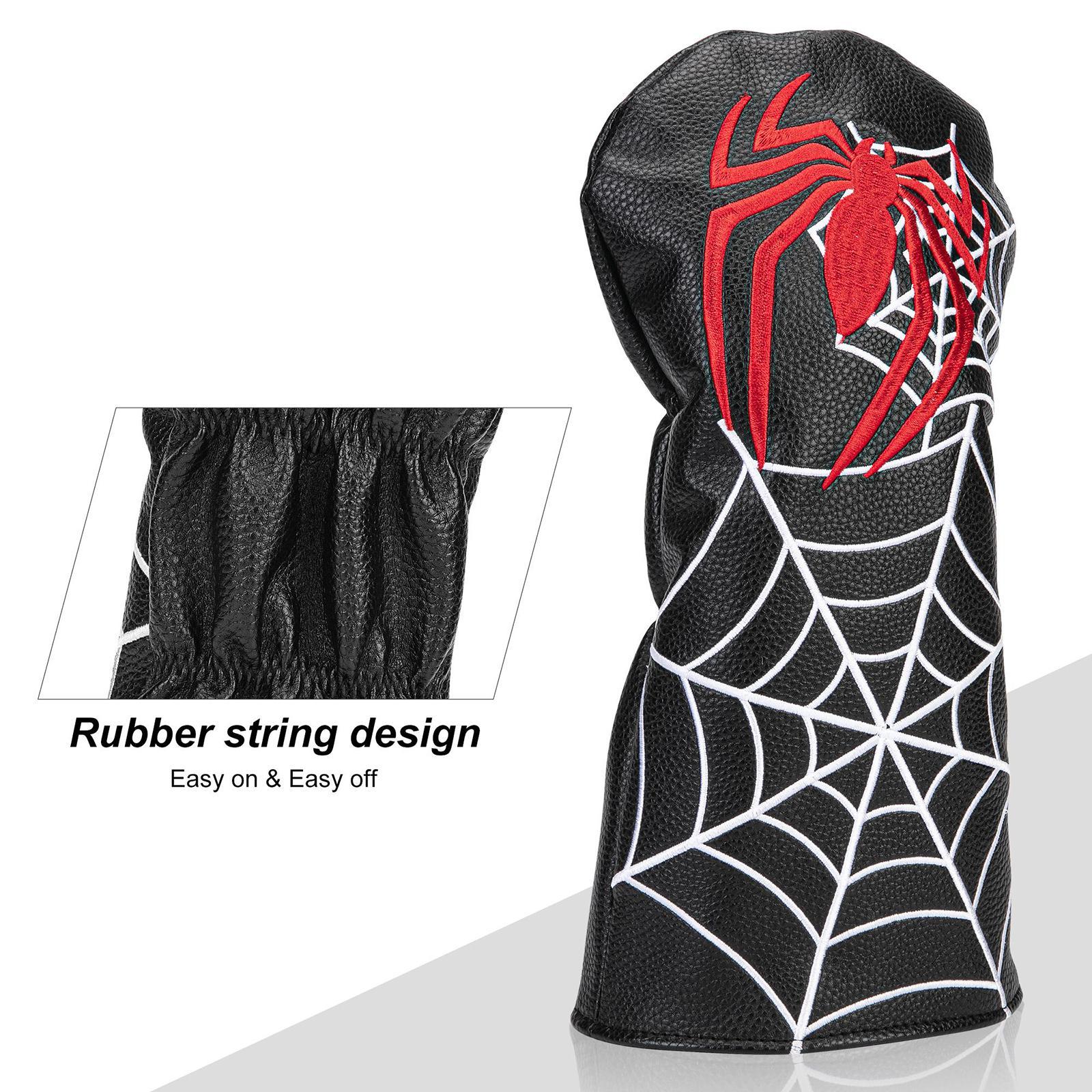 2x PU Leather golf Cover  Headcover Guard Sleeve Fleece