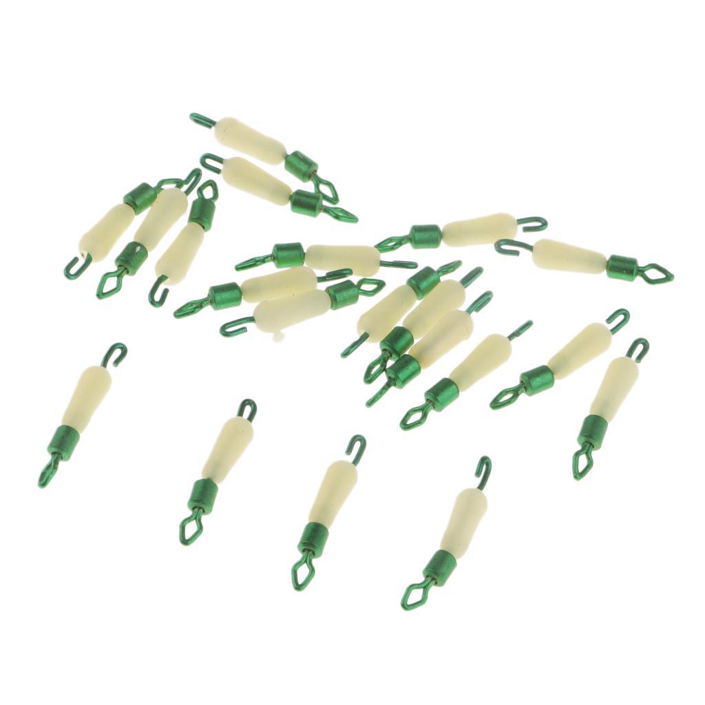 20pcs Fishing Hook and Line Connectors Swivels Fast Sub-line Clip Ring Fishing Accessories 14/15/17mm