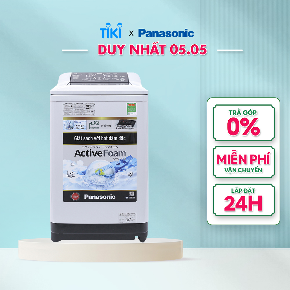 [Lắp đặt trong vòng 24h] Máy Giặt Cửa Trên Panasonic 9 Kg NA-F90A4GRV - Hàng chính hãng