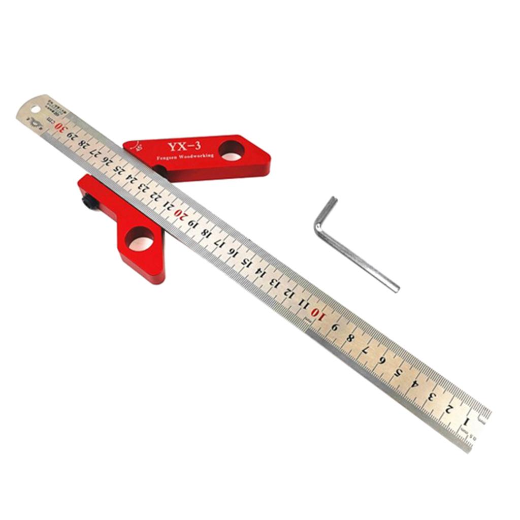 45 Độ Scriber Vòng Đường Trung Tâm Vẽ Thước Đo Thợ Mộc Bố Trí Dụng Cụ