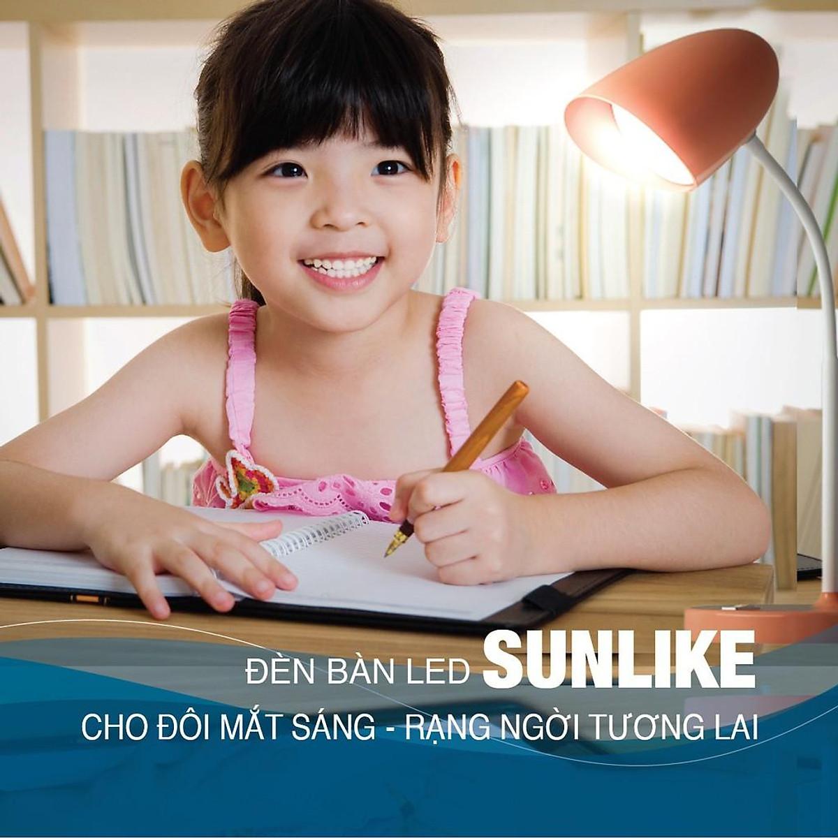 Đèn Học Để Bàn, Chip LED SUNLIKE Ánh Sáng Trung Thực và Bảo Vệ Mắt. Mã sản phẩm RL38.LED - 6W - Hàng chính hãng - VÀNG CAM