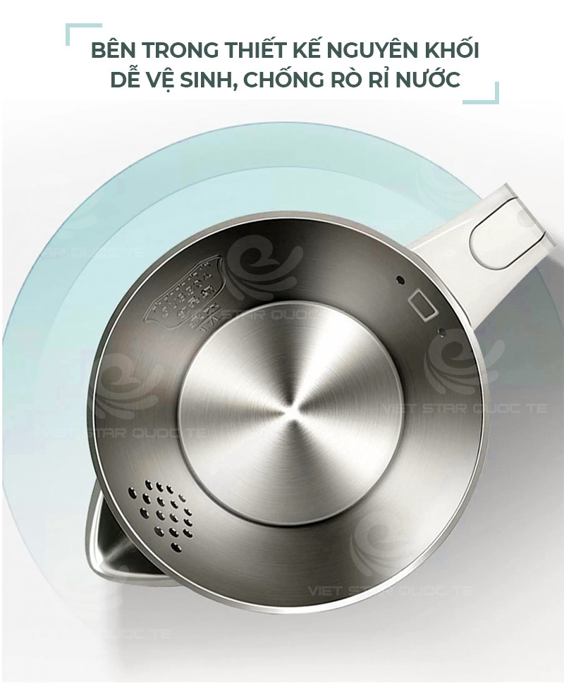 Bình đun siêu tốc Midea 1.7 lít MK-17DG - Xanh - Hàng Chính Hãng