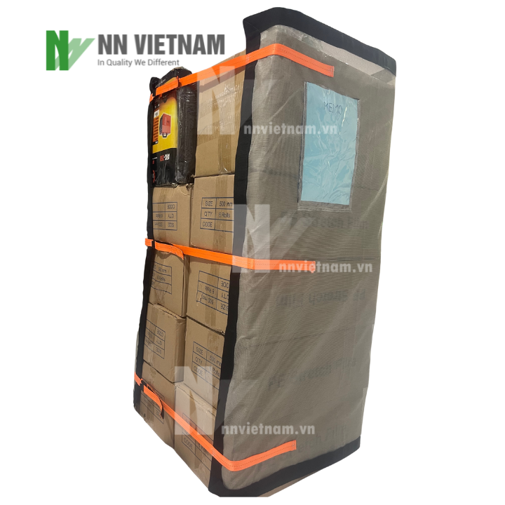 LƯỚI PVC QUẤN PALLET KHÓA CAM, DÂY CƯỜNG LỰC - CHIỀU DÀI LƯỚI 1.9M X CHIỀU CAO 1.2M