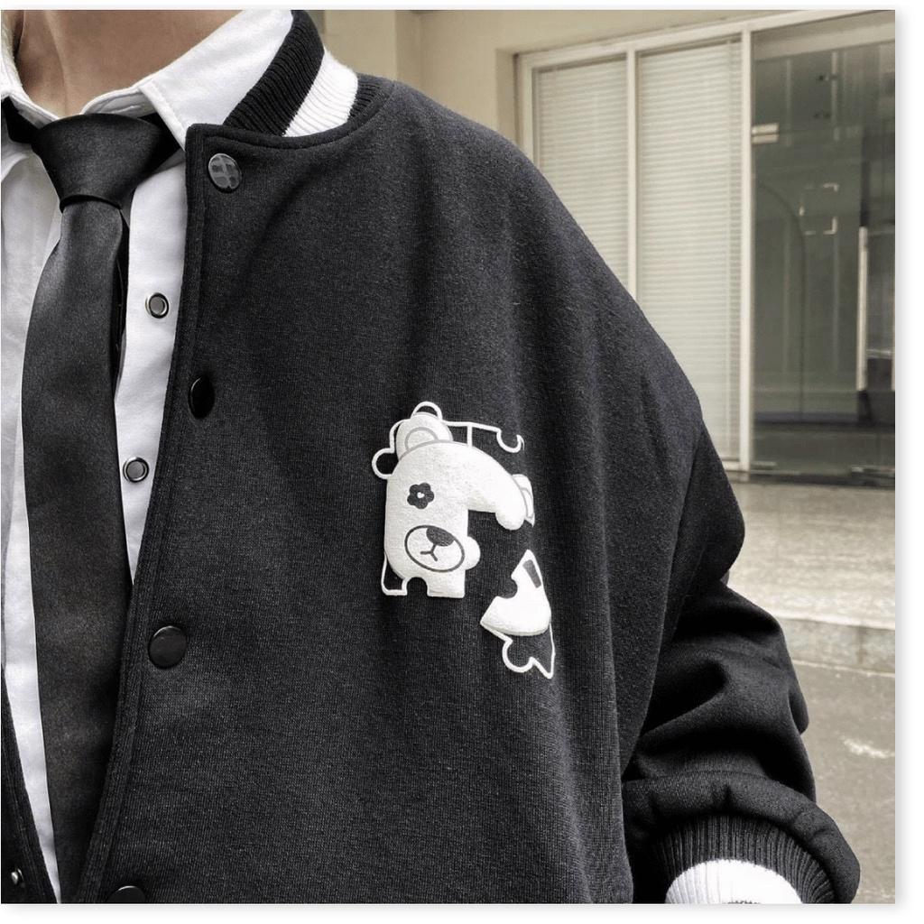 ÁO KHOÁC NỈ HOODIE NÚT BẤM PHONG CÁCH BOMBER -26 TKT