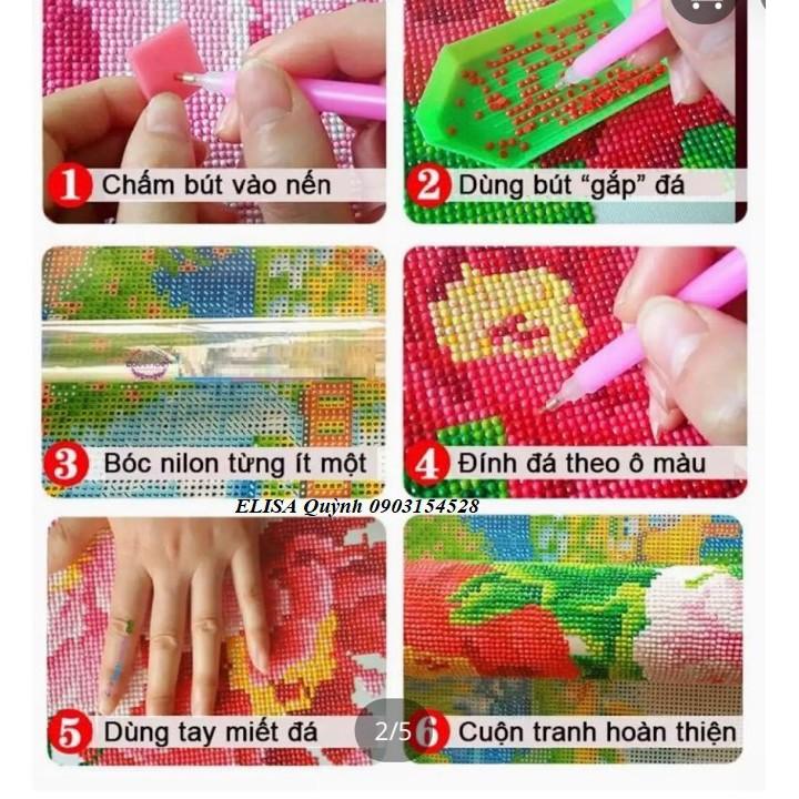 Tranh đá sông nước ruộng đồng DF375 - kích thước: 90 * 60cm.