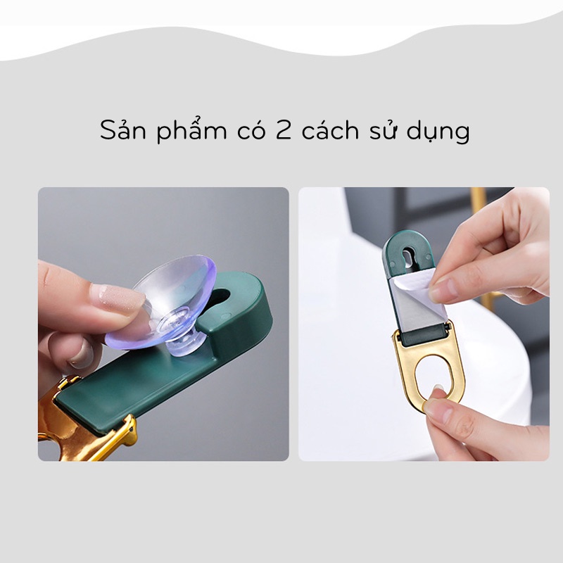 Dụng Cụ Mở Nắp Bồn Cầu Cao Cấp, Miếng Dán Kéo Cửa Đa Năng Tiện Dụng - HÀNG CHÍNH HÃNG MINIIN