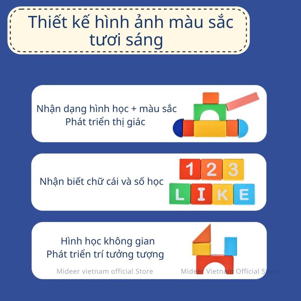 Đồ Chơi Xếp Hình Gỗ Thông minh Cho bé Sáng Tạo Creative Building Blocks Mideer