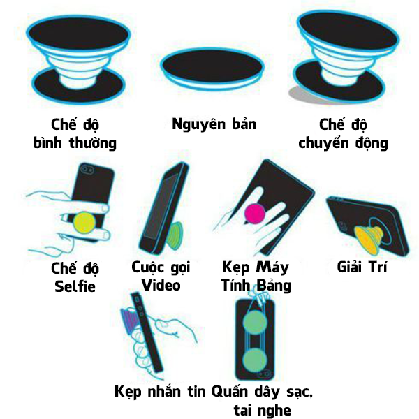 Popsocket in hình dành cho điện thoại mẫu Bông Hoa Cam