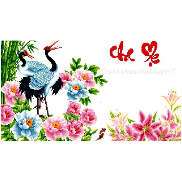 Tranh đính đá cha mẹ VS068 - tự đính