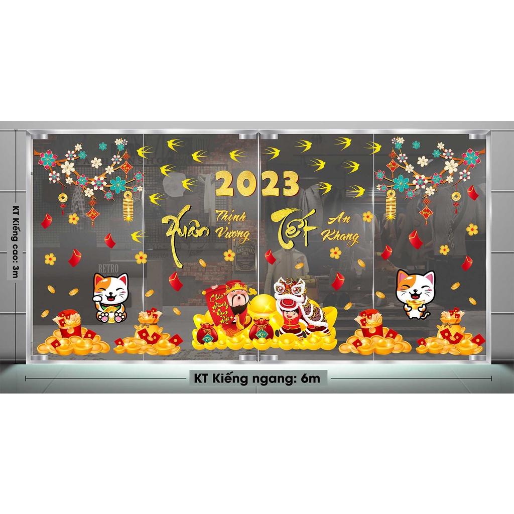 DECAL TRANG TRÍ TẾT 2023 COMBO SỐ 104
