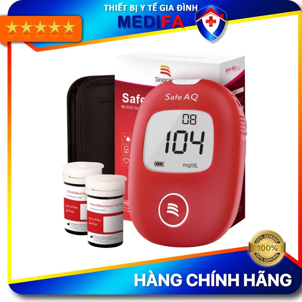 Máy Đo Đường Huyết Sinocare Safe AQ Smart Cho Kết Quả Nhanh, Độ Chích Xác Cao Kèm 25 Que &amp; 25 Kim Chích