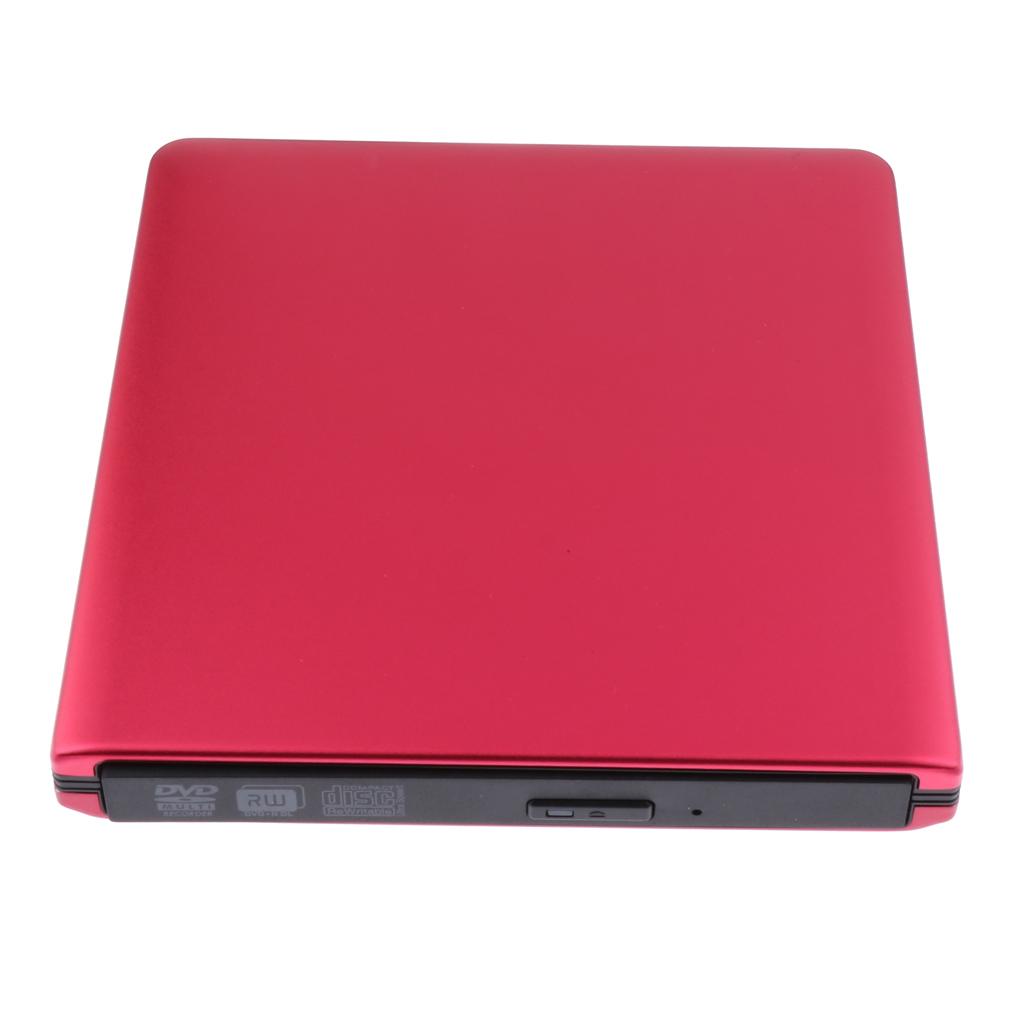External DVD Drive USB 3.0 Slim Aluminum Portable CD DVD Optical Drive Burner Writer Player, Great for PC Computer