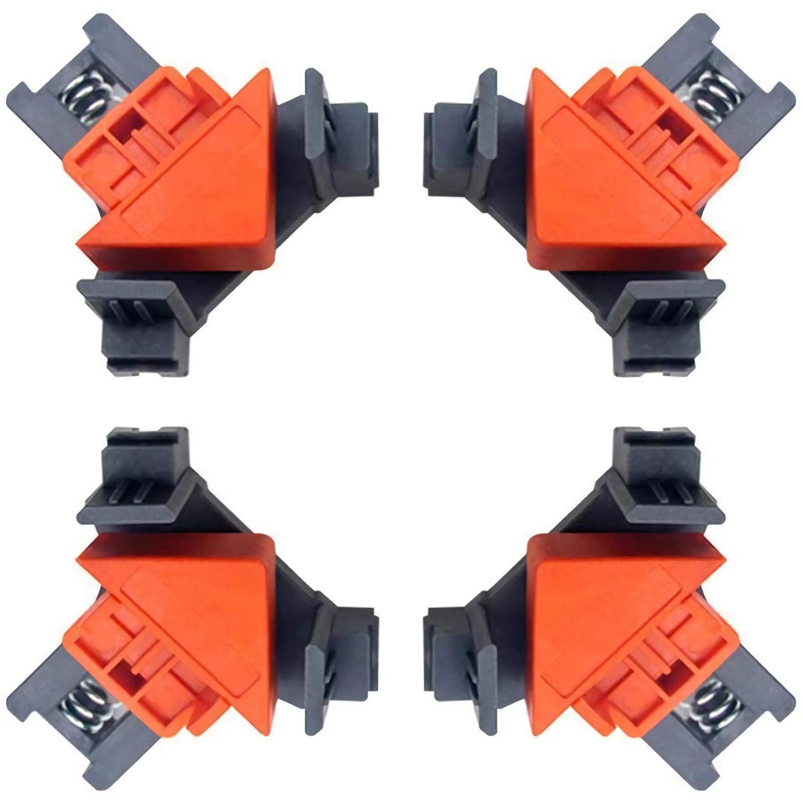 Angle Clamps 4pcs Adjustable 90 Degree Clamps Multifunctional Spring Loaded Swing Corner Clip Fixer for Welding
