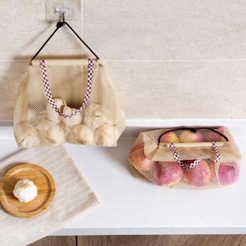 Túi lưới treo hành tỏi, củ quả, Túi lưới treo đồ đa năng