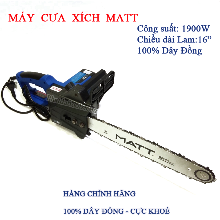 Hình ảnh Máy cưa xích dùng điện MATT405-3 cực khỏe  - Bảo hành 6 tháng