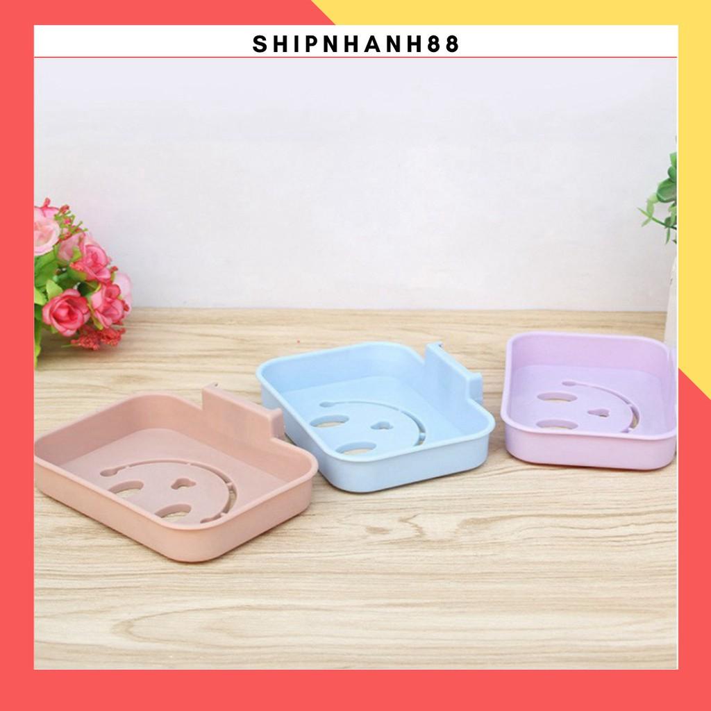 Khay để xà phòng mặt cười có kèm móc dính siêu cute 2454 shipnhanh88