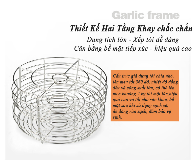 Máy lên men thực phẩm Anzhik 6 lít AZK-186 thế hệ mới - làm tỏi đen, sữa chua, yogurt, đậu nành(natto), enzyme trái cây, vang ngọt, kim chi - Hàng Chính Hãng