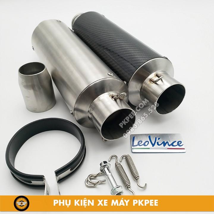 Pô Tăng Mẫu Leovince Corsa Lon Dài Bạc Và Carbon Full Phụ Kiện