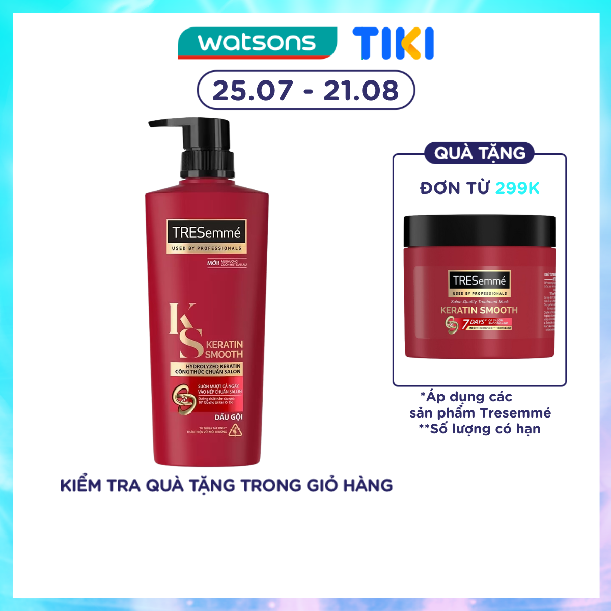 Dầu Gội Tresemme Vào Nếp Mượt Mà Keratin Smooth 480g (466ml)