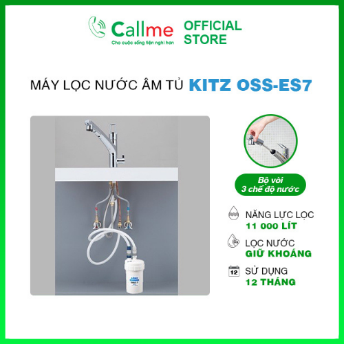 Thiết bị lọc nước nóng lạnh lắp dưới bồn rửa Callme KITZ OSS-ES7 - Hàng chính hãng nhập khẩu từ Nhật Bản