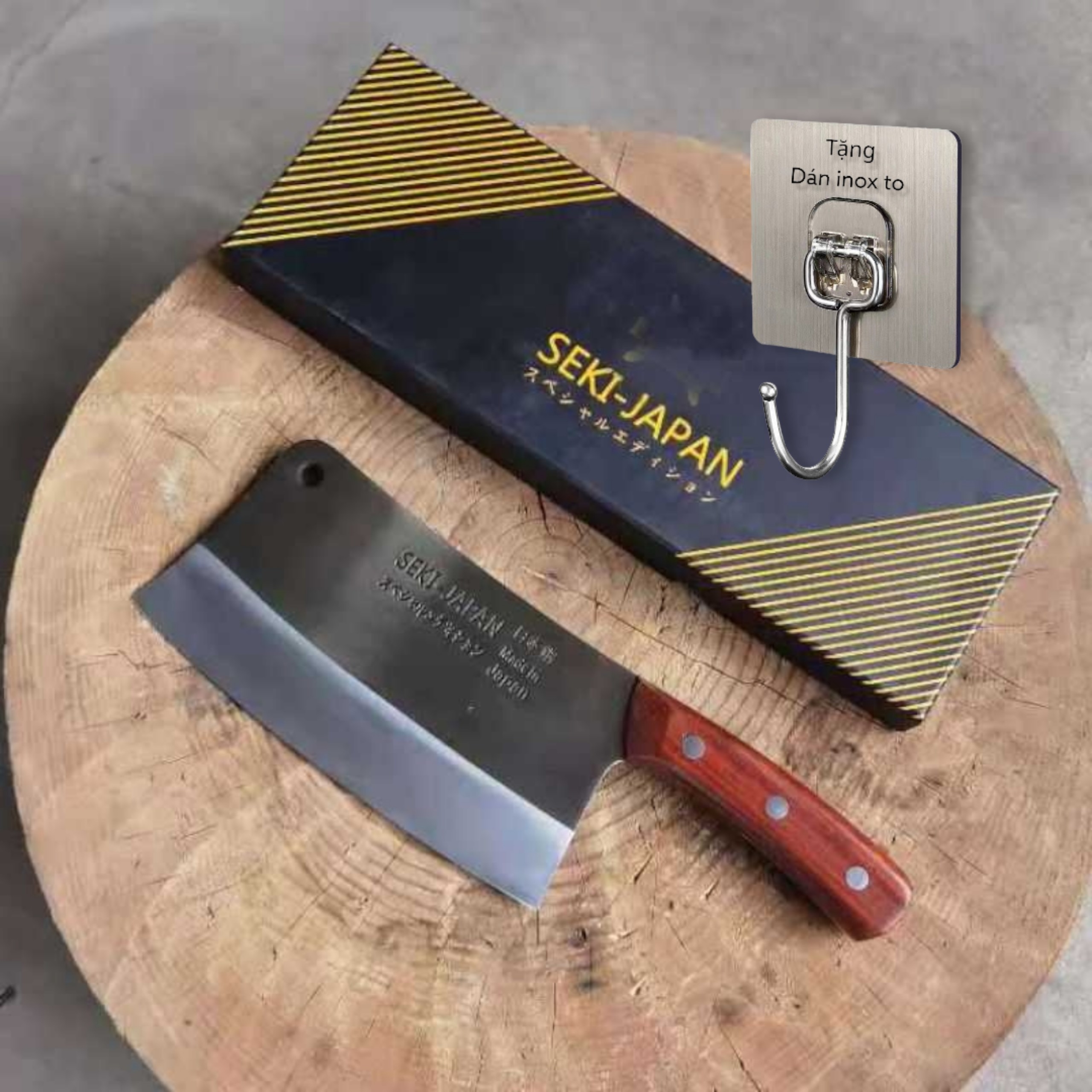 Dao Chặt Nhật Cán Gỗ Xương Gà/ Dao chặt Đại Cao Cấp Chặt Gà,Chặt Xương