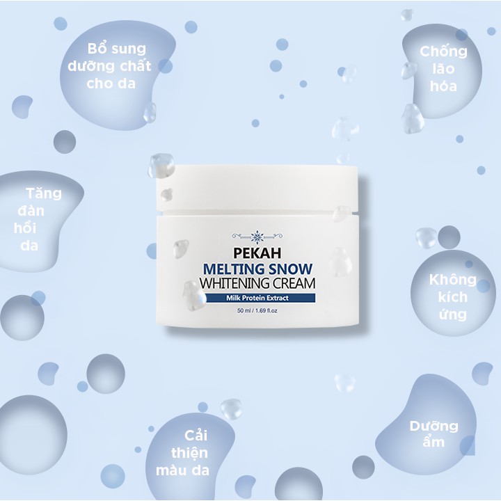 Kem Dưỡng Trắng Nâng Tone Pekah Melting Snow Whitening Cream 50ml