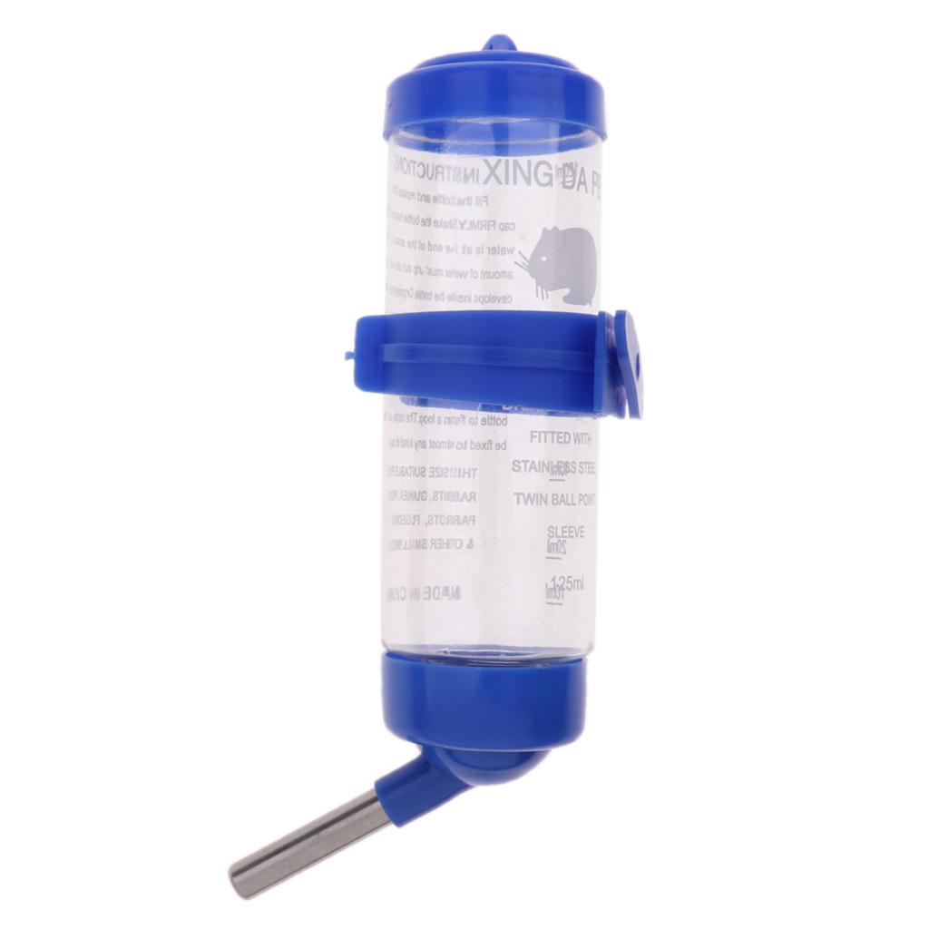 Kennel Cage Water Dispenser 125ML Pet Dog Water Bottle for Bunny Hamster