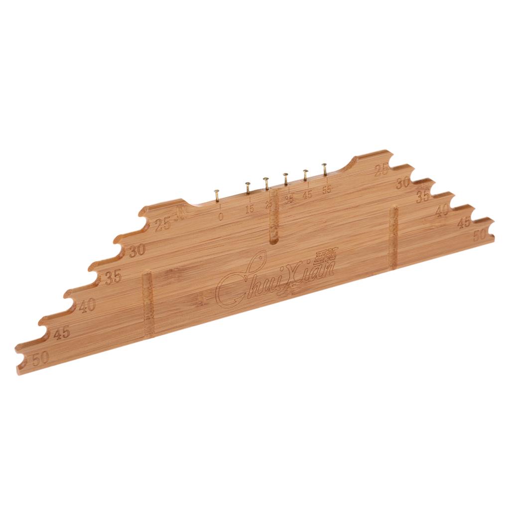 Bamboo Multi-Function Sub-Line Ruler Measuring Board with Hook Distance