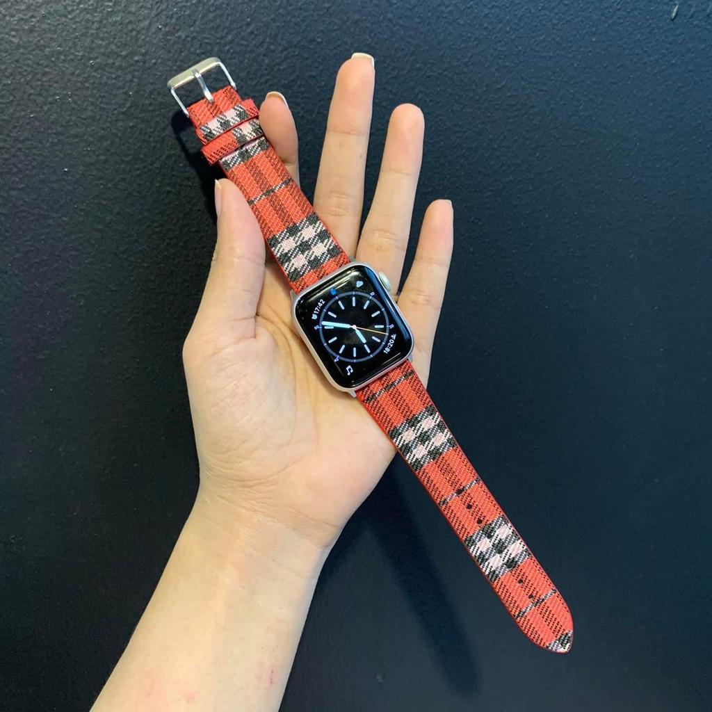 Dây họa tiết sọc caro chảnh dành cho Apple Watch he 2020