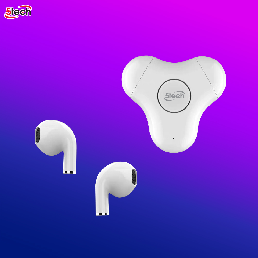 Tai nghe bluetooth , tai nghe không dây 5TECH 5T226 hàng chính hãng chống nước , pin trâu tích hợp con xoay 3 cánh giúp xả stress , giảm căng thẳng mệt mỏi