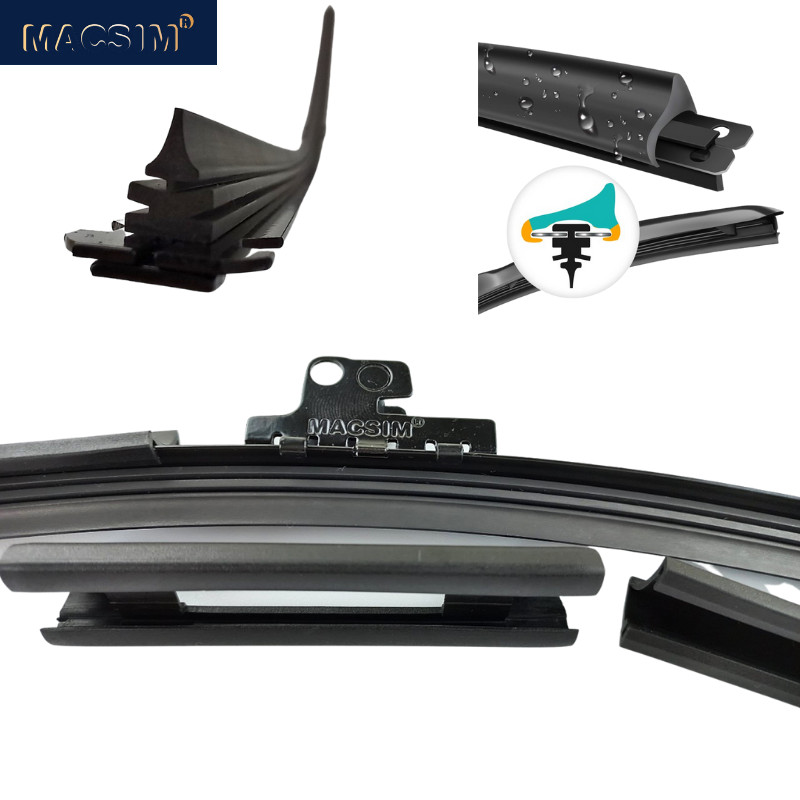 Combo chổi gạt nước mưa ô tô Nano Silicon Macsim cho xe Hyundai Sonata 2004-2012.