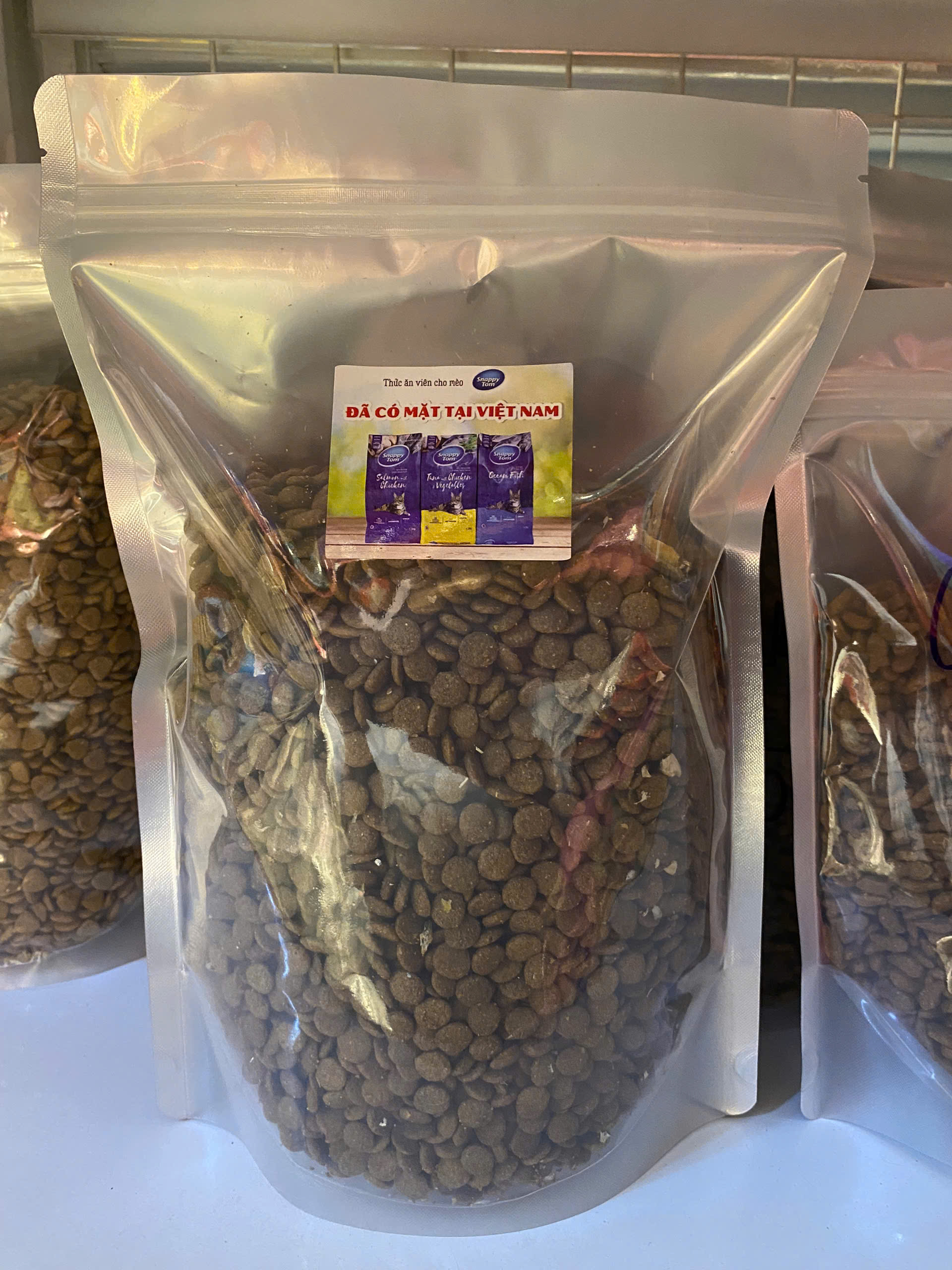 Túi chiết 1kg - Hạt Snappy Tom Mix Cá Cơm Dành Cho Mèo