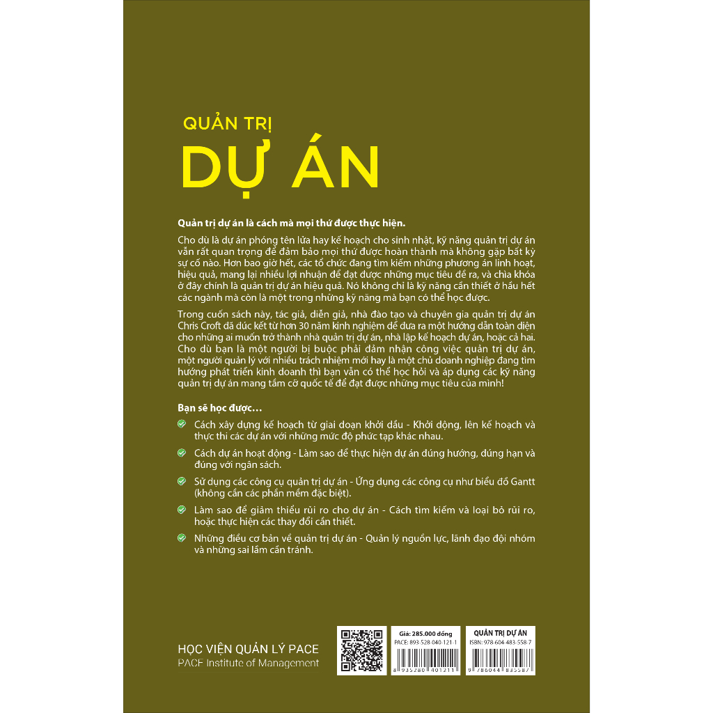 Quản Trị Dự Án (Project Management QuickStart Guide) - Chris Croft - PACE
