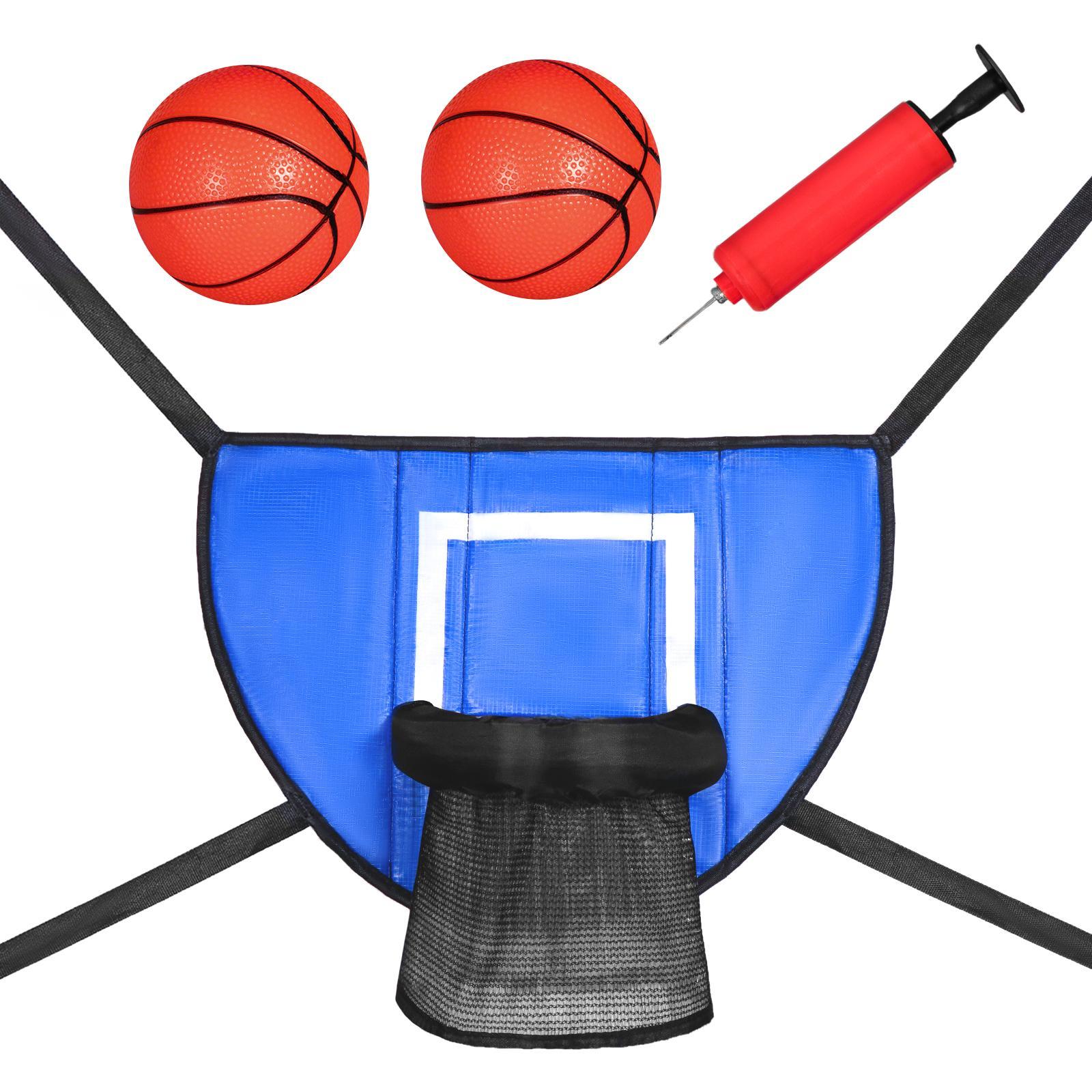 Basketball Hoop for Trampoline Sun Protection with Ball Pump Basketball Rack