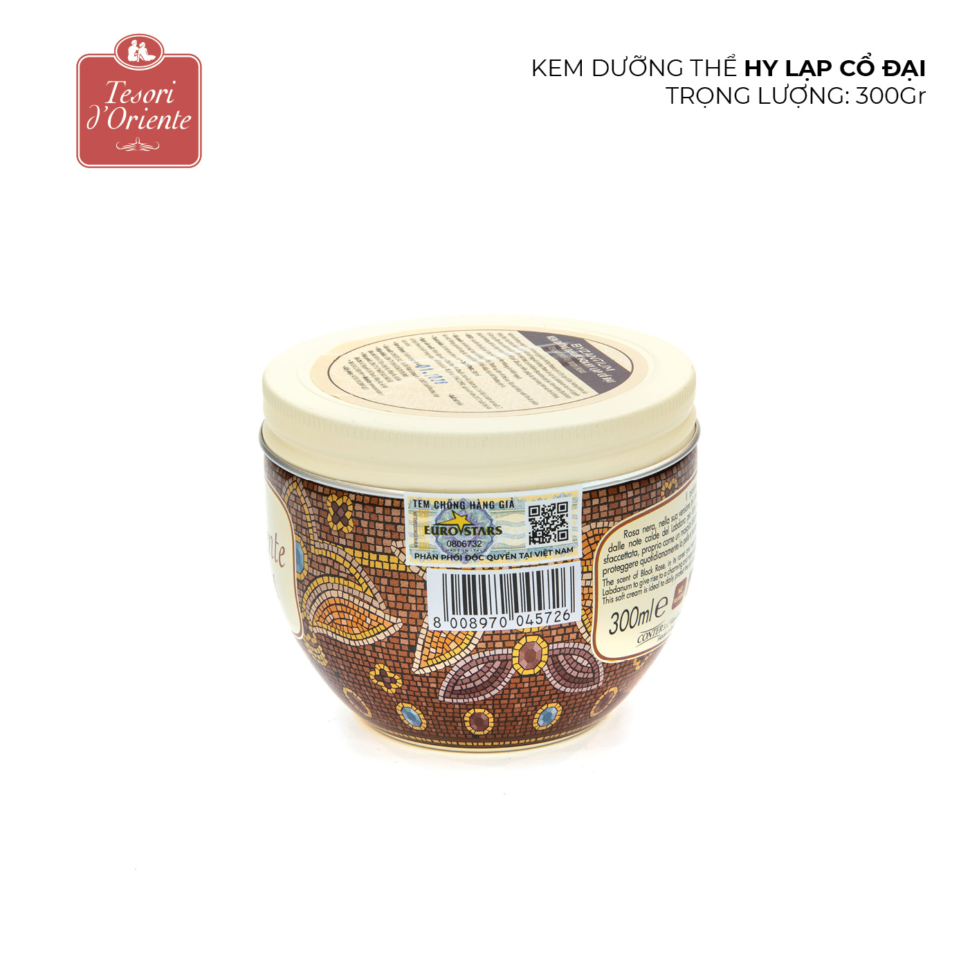 Kem dưỡng da Tesori d'Oriente Hy Lạp Cổ Đại 300gram