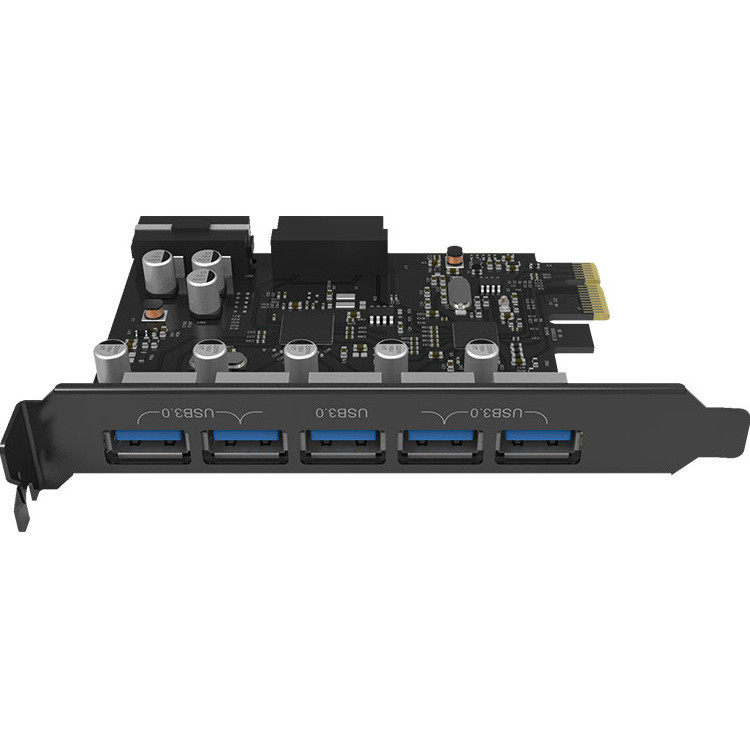 Card chuyển đổi PCI-Express 7 Port USB 3.0 cho máy tính bàn ORICO PVU3-502I (Đen)- Hàng nhập khẩu