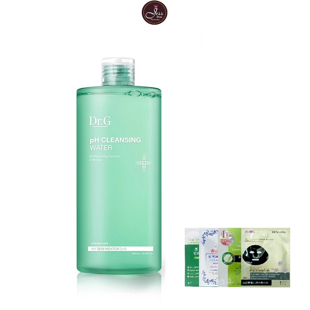 Nước Tẩy Trang Dịu Nhẹ Dr.G pH Cleansing Water 490ml + Tặng 1 Mặt Nạ Sexylook