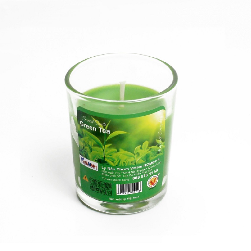 Hộp 6 ly nến thơm votive Miss Candle FTRAMART NQM0413 Green Tea (Hương trà xanh)