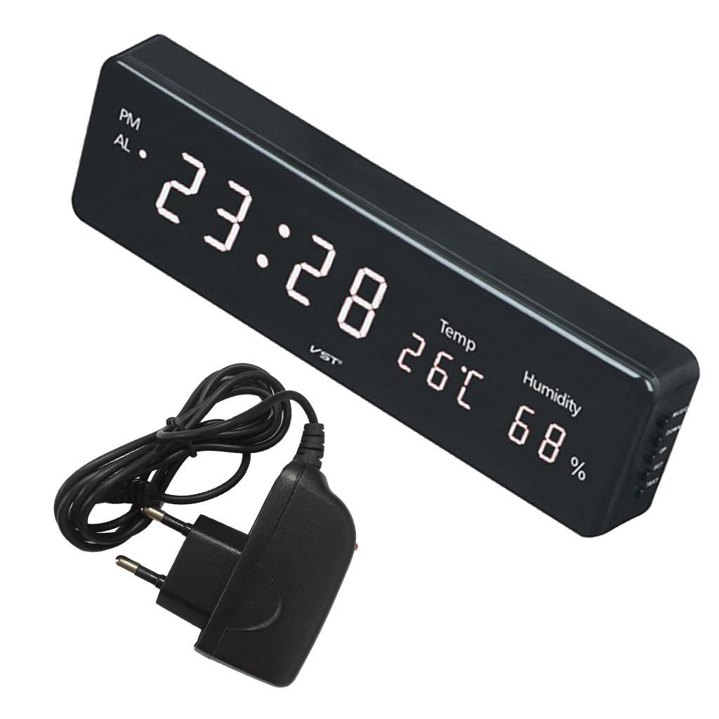 LED Digital Alarm Clock Electronic Clock With Temperature Hygrometer