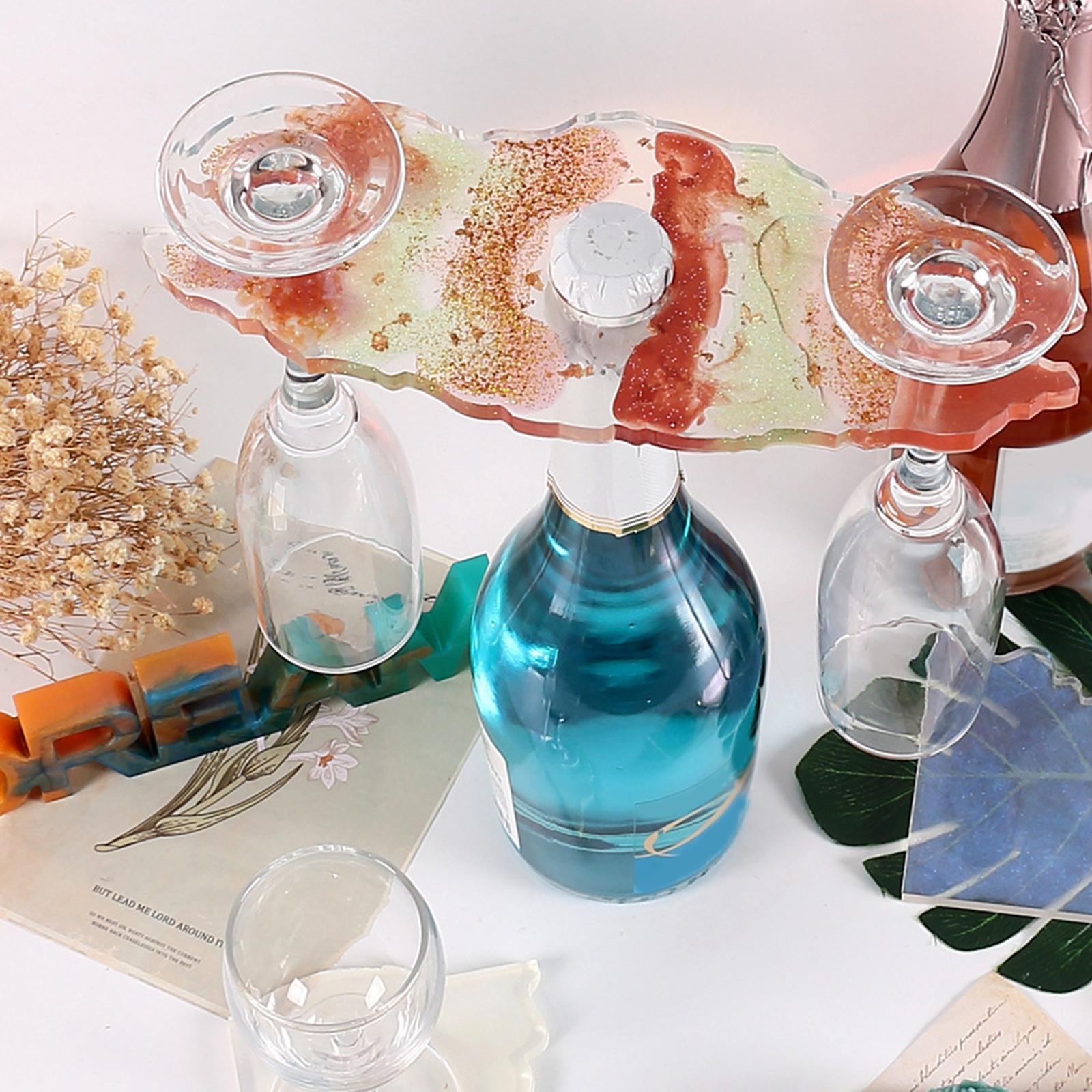Wine Rack Cup Holder Resin Mold Wine Glass Bottle Tray Epoxy Resin Molds
