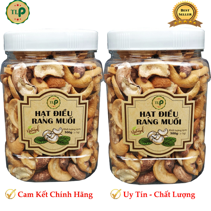 1KG 2 HŨ HẠT ĐIỀU VỠ RANG MUỐI THƠM NGON