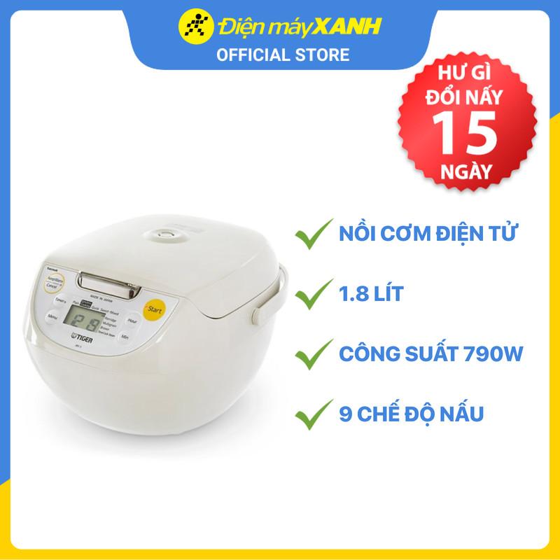 Nồi cơm điện tử Tiger 1.8 lít JBV-S18W - Hàng chính hãng