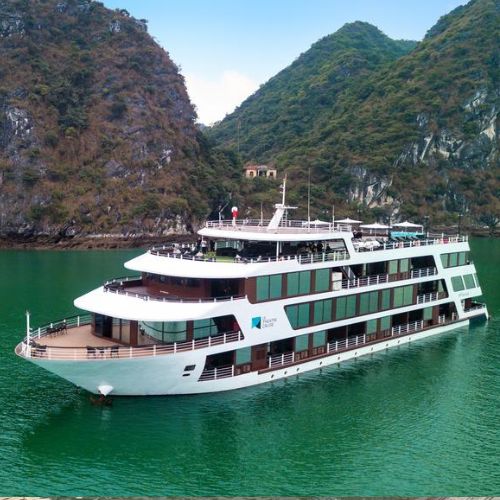 Gói 2N1Đ Ngủ Đêm Trên Du Thuyền 5 sao Le Theatre Cruises Sang Trọng Tại Vịnh Hạ Long (Khởi Hành Hàng Ngày + Ăn 04 bữa + Vé Tham Quan Lịch Trình 2N1Đ + Phòng Ngủ Trên Du Thuyền) 