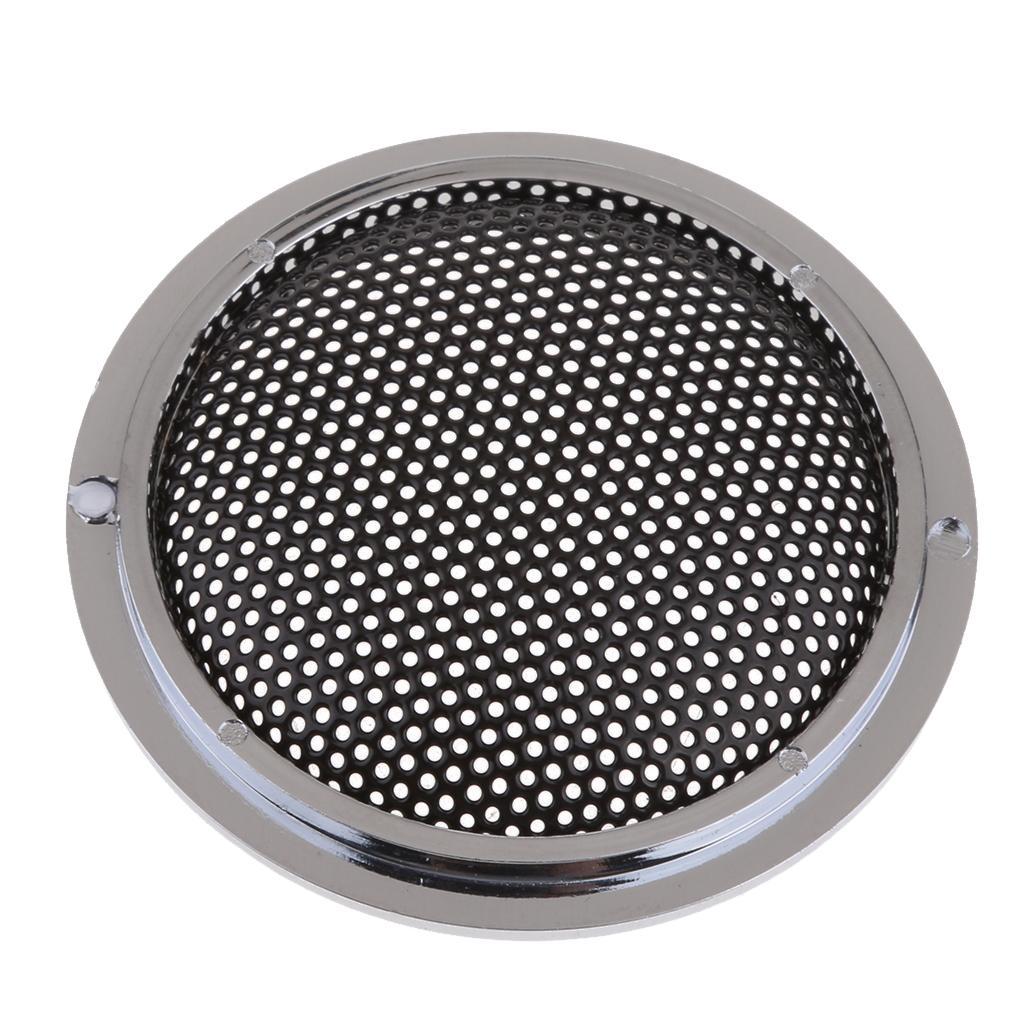 2Piece 1inch Speaker Round Grills Cover Case Decorative Circle with Screws