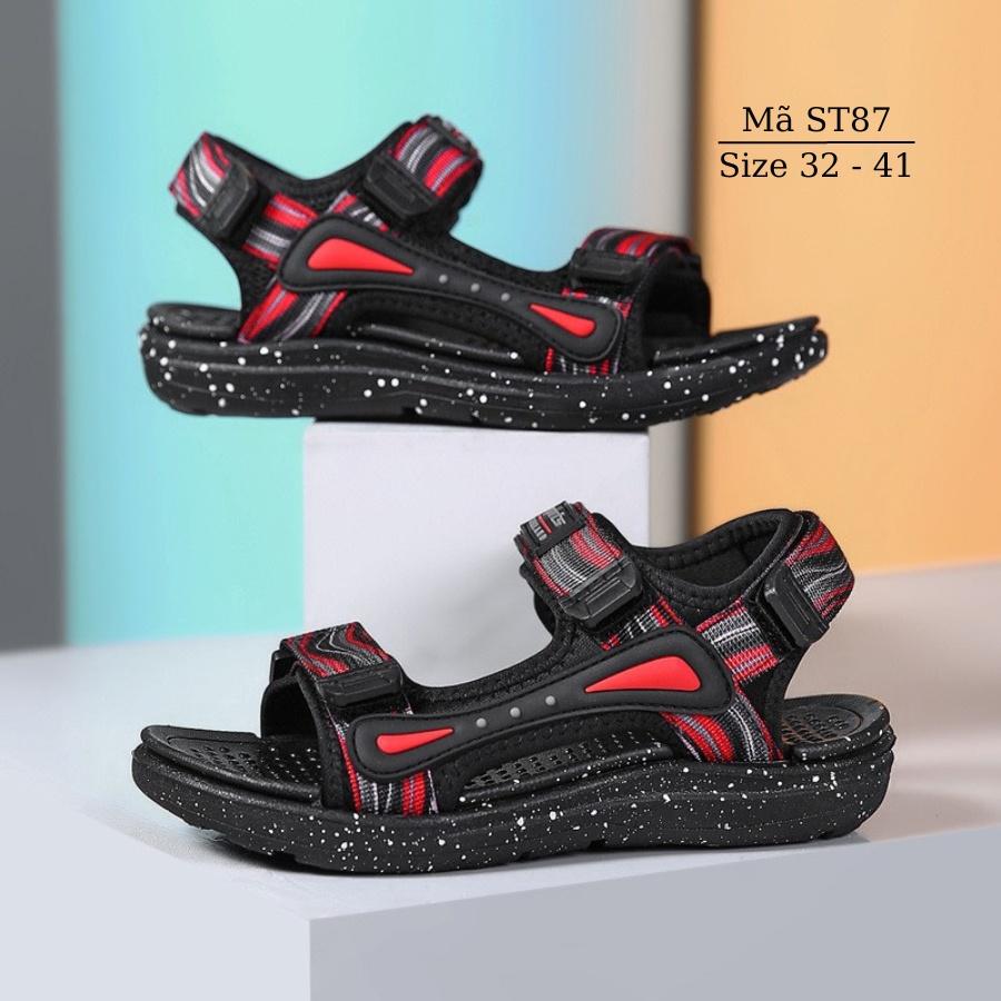 Giày sandal quai ngang cho bé trai 6 - 15 tuổi dép quai hậu trẻ em đi học đi chơi dáng thể thao năng động cá tính ST87