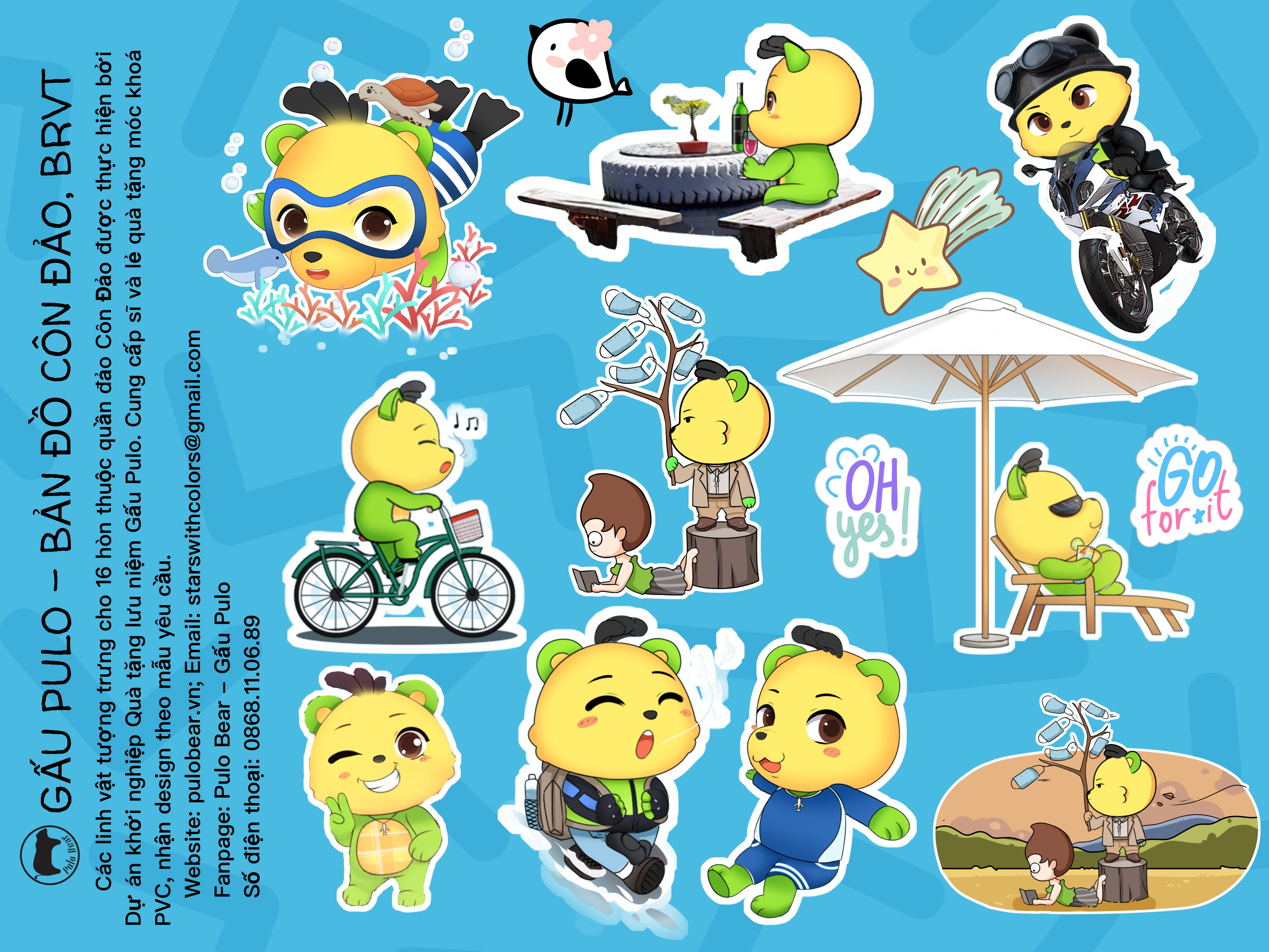 Bộ Sticker Pulo Bear