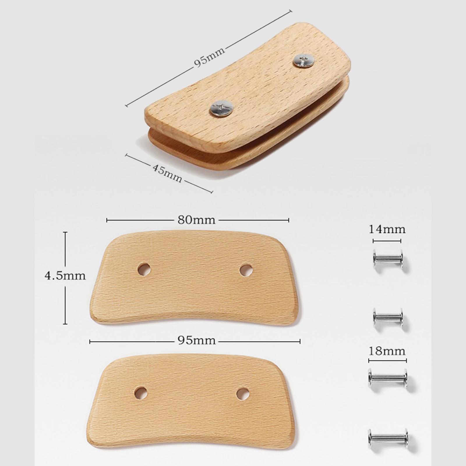 Wooden BBQ Barbecue Pan Handle Scald Proof Heat Resistant for Pot Sauce Pan