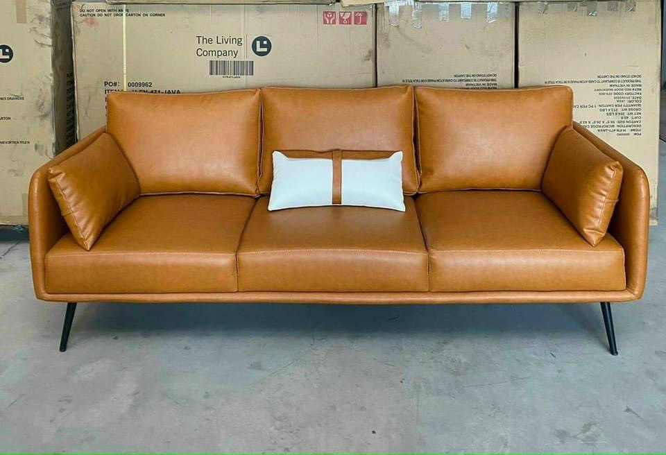 Sofa Băng 2 Chỗ Màu Da Bò Và Màu Xám Adora - GK33